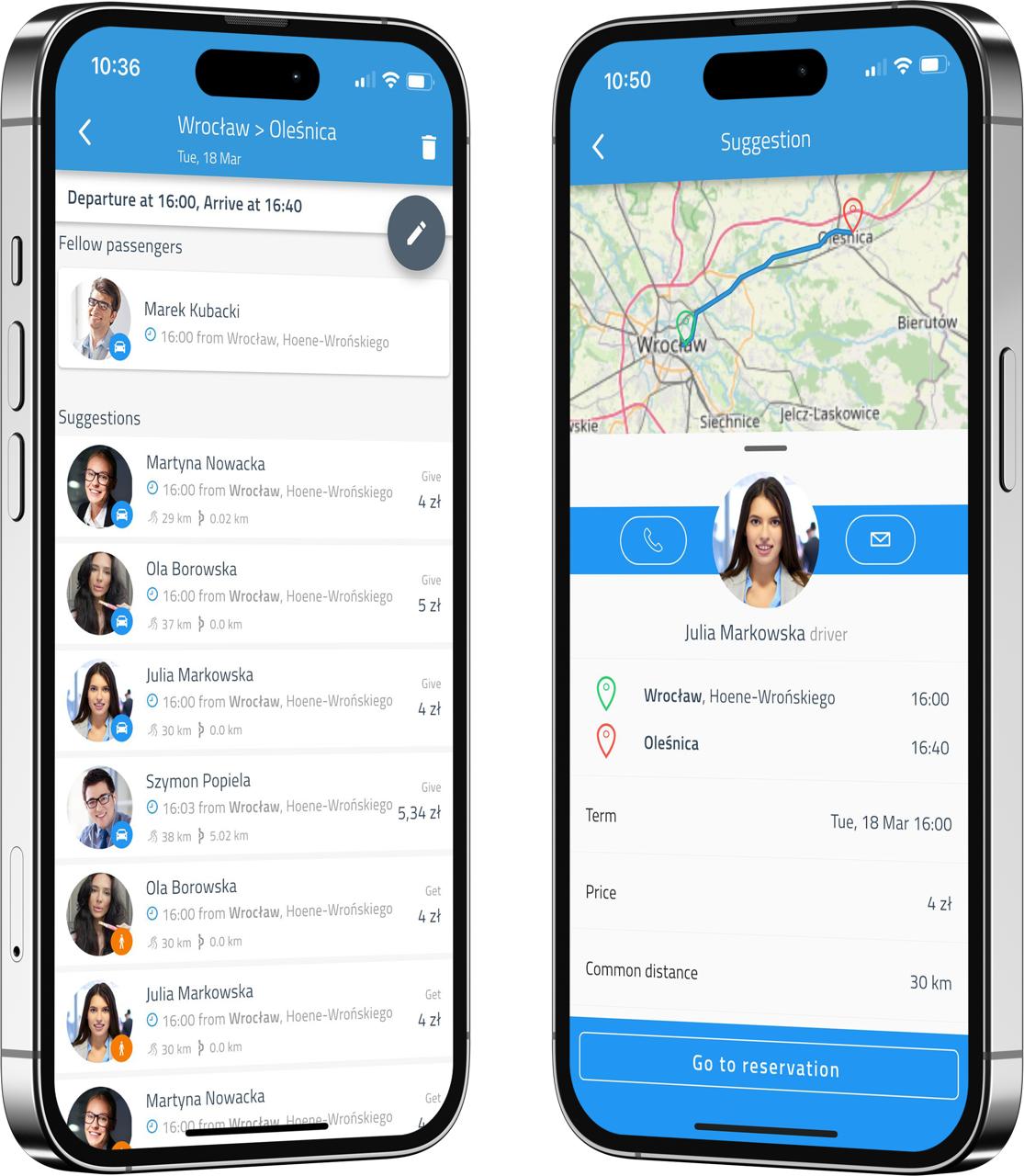 inOneCar Mobile App
