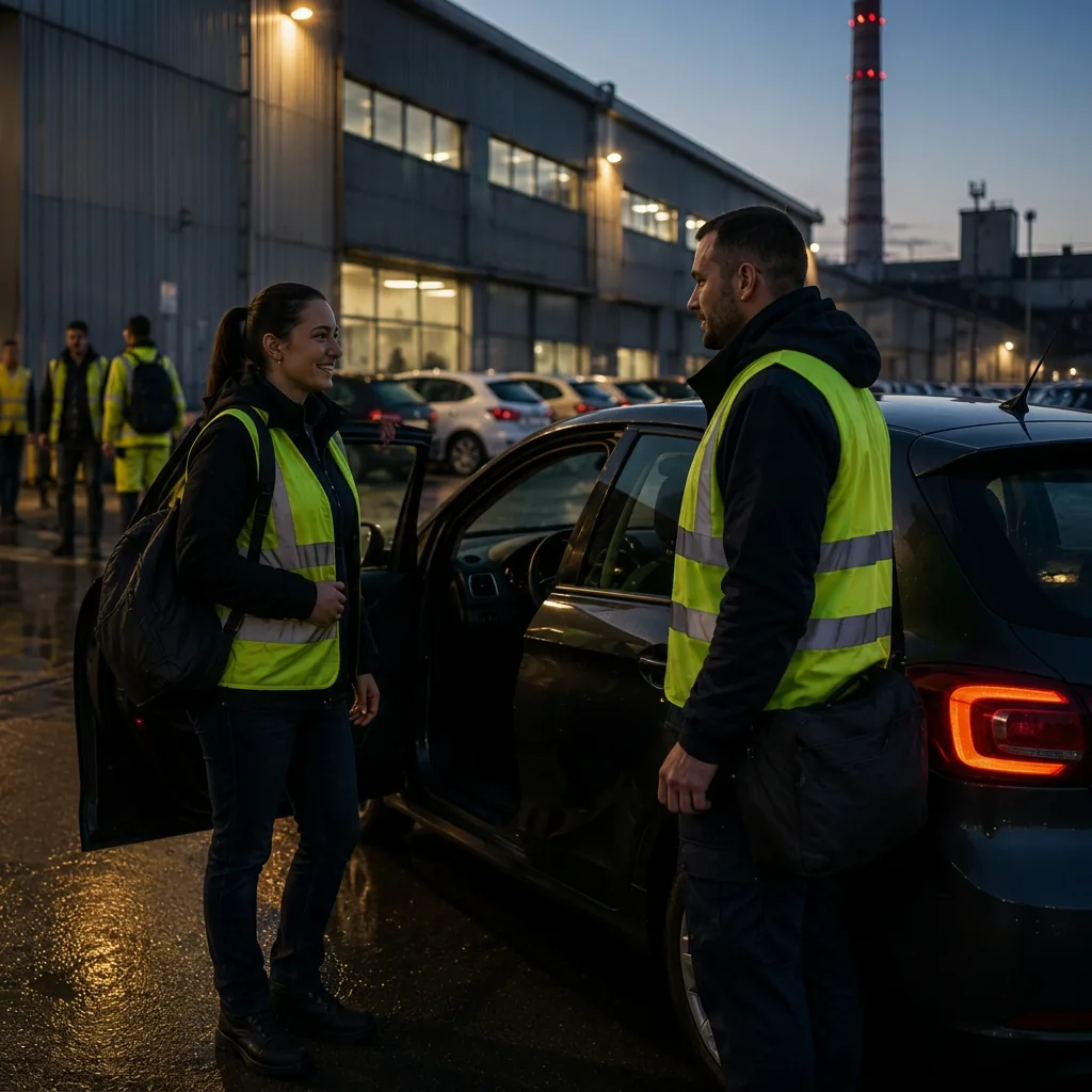 Pracownicy wspólnie dojeżdżający do pracy — alternatywa dla autobusów pracowniczych